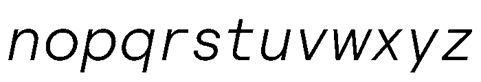 RoobertHebrew TRIAL SemiMonoLightItalic Instance Font LOWERCASE