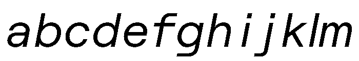 RoobertHebrew TRIAL SemiMonoRegularItalic Instance FONT