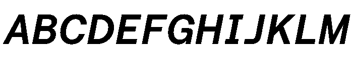 RoobertHebrew TRIAL SemiMonoSemiBoldItalic Instance Font UPPERCASE