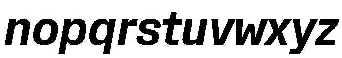 Rooftop CompactBoldItalic Font LOWERCASE