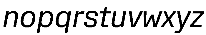 Rooftop CompactBookItalic Font LOWERCASE