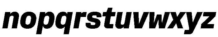 Rooftop CompactExtraboldItalic Font LOWERCASE