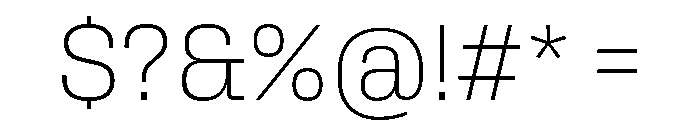Rooftop CompactExtralight Font OTHER CHARS