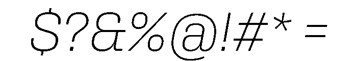 Rooftop CompactExtralightItalic Font OTHER CHARS