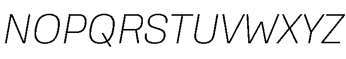 Rooftop CompactExtralightItalic Font UPPERCASE