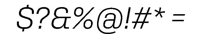 Rooftop CompactLightItalic Font OTHER CHARS