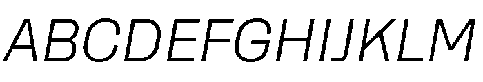 Rooftop CompactLightItalic Font UPPERCASE