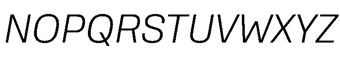 Rooftop CompactLightItalic Font UPPERCASE