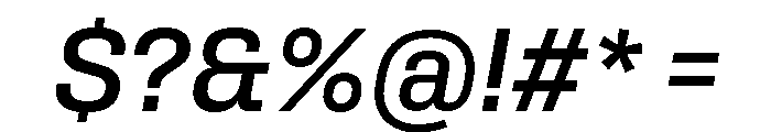Rooftop CompactMediumItalic Font OTHER CHARS