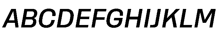Rooftop CompactMediumItalic Font UPPERCASE