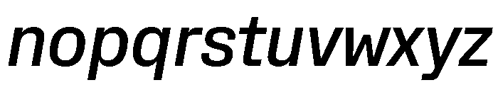 Rooftop CompactMediumItalic Font LOWERCASE