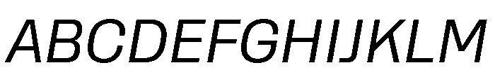Rooftop CompactRegularItalic Font UPPERCASE