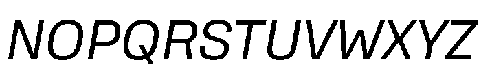 Rooftop CompactRegularItalic Font UPPERCASE
