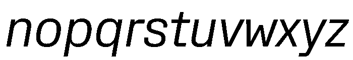 Rooftop CompactRegularItalic Font LOWERCASE