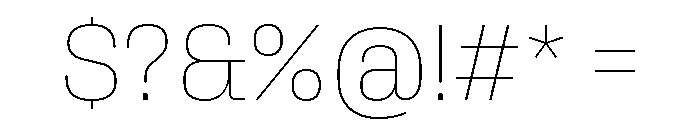 Rooftop CompactThin Font OTHER CHARS