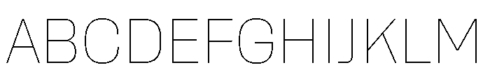 Rooftop CompactThin Font UPPERCASE