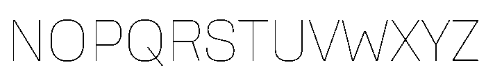 Rooftop CompactThin Font UPPERCASE