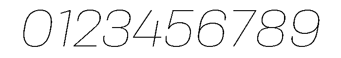 Rooftop CompactThinItalic Font OTHER CHARS