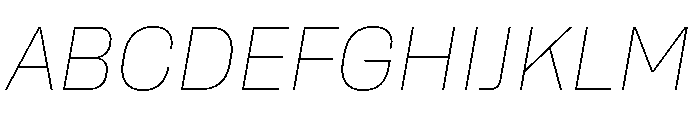 Rooftop CompactThinItalic Font UPPERCASE