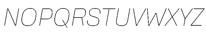 Rooftop CompactThinItalic Font UPPERCASE