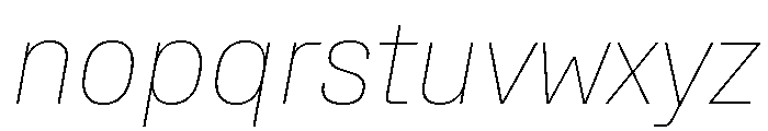 Rooftop CompactThinItalic Font LOWERCASE