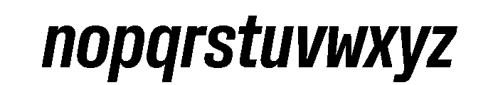 Rooftop CondensedBoldItalic Font LOWERCASE