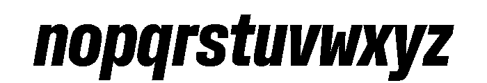 Rooftop CondensedExtraboldItalic Font LOWERCASE