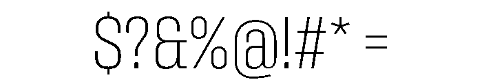 Rooftop CondensedExtralight Font OTHER CHARS