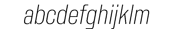 Rooftop CondensedExtralightItalic FONT