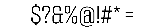 Rooftop CondensedLight Font OTHER CHARS