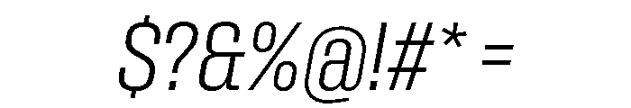 Rooftop CondensedLightItalic Font OTHER CHARS