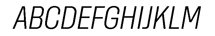 Rooftop CondensedLightItalic Font UPPERCASE