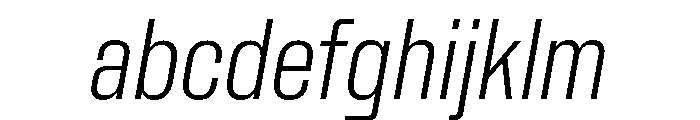 Rooftop CondensedLightItalic FONT