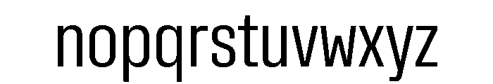 Rooftop CondensedRegular Font LOWERCASE