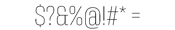 Rooftop CondensedThin Font OTHER CHARS