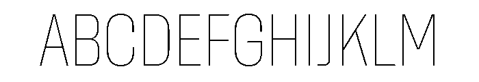 Rooftop CondensedThin Font UPPERCASE
