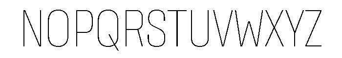 Rooftop CondensedThin Font UPPERCASE