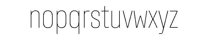 Rooftop CondensedThin Font LOWERCASE