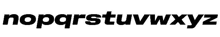 Rooftop ExtendedExtraboldItalic Font LOWERCASE