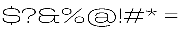Rooftop ExtendedExtralight Font OTHER CHARS
