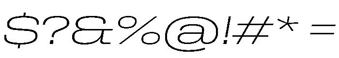 Rooftop ExtendedExtralightItalic Font OTHER CHARS