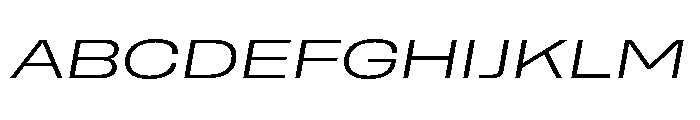 Rooftop ExtendedLightItalic Font UPPERCASE