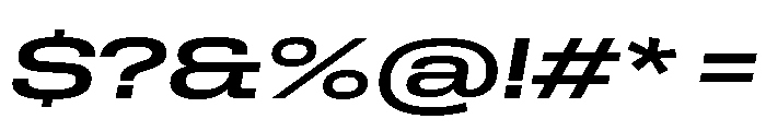 Rooftop ExtendedMediumItalic Font OTHER CHARS