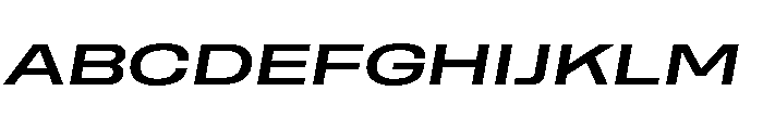 Rooftop ExtendedMediumItalic Font UPPERCASE