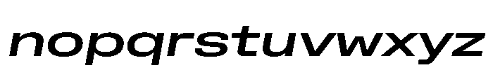 Rooftop ExtendedMediumItalic Font LOWERCASE