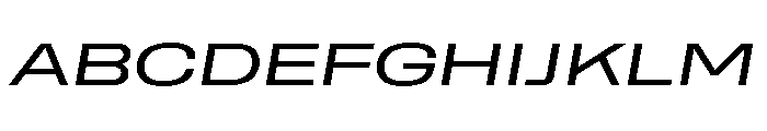 Rooftop ExtendedRegularItalic Font UPPERCASE