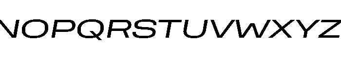 Rooftop ExtendedRegularItalic Font UPPERCASE