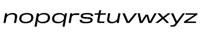 Rooftop ExtendedRegularItalic Font LOWERCASE
