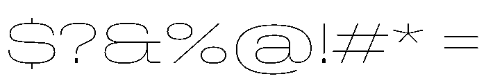 Rooftop ExtendedThin Font OTHER CHARS