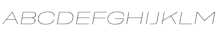 Rooftop ExtendedThinItalic Font UPPERCASE